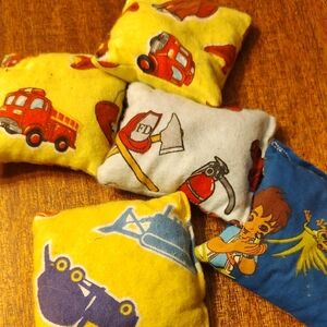 Fire Truck and Construction Themed Stuffed Bean Bags